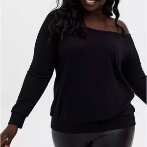 Torrid Off-Shoulder Light Weight French Terry Sweatshirt - Size 2 (18/20)